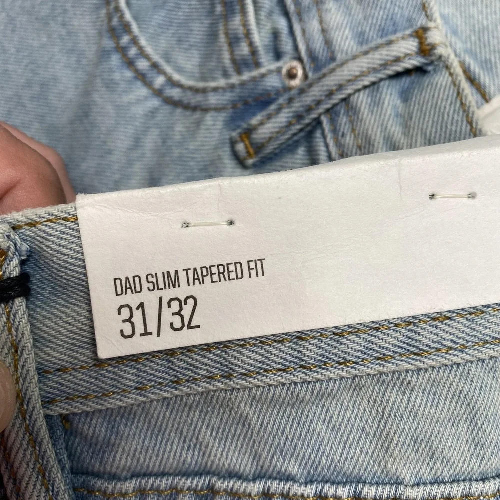 BDG Dad Slim Tapered Fit Jeans Mens 31x32 Blue Light Wash‎ Denim Pants Casual
